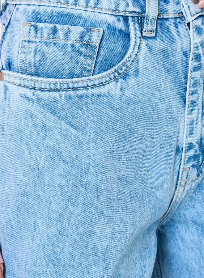 Styli Light Blue Women Blue High Rise Wide Leg Jeans for Women | Best Price UAE